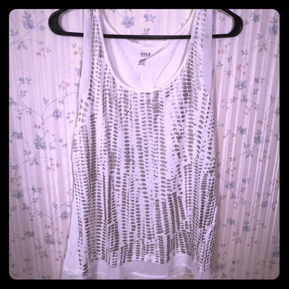 White and gold tank top